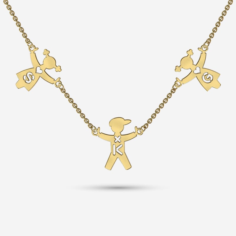 Gold Family Necklace
