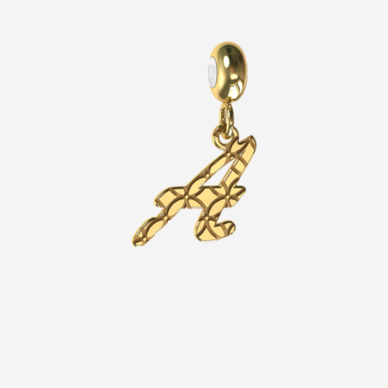 yellow gold small letter A