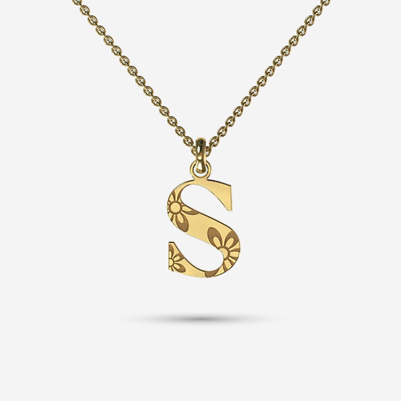 Wallpaper Initial Necklace