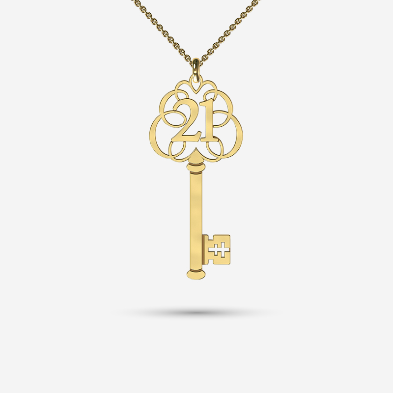 21st Key Pendant necklace