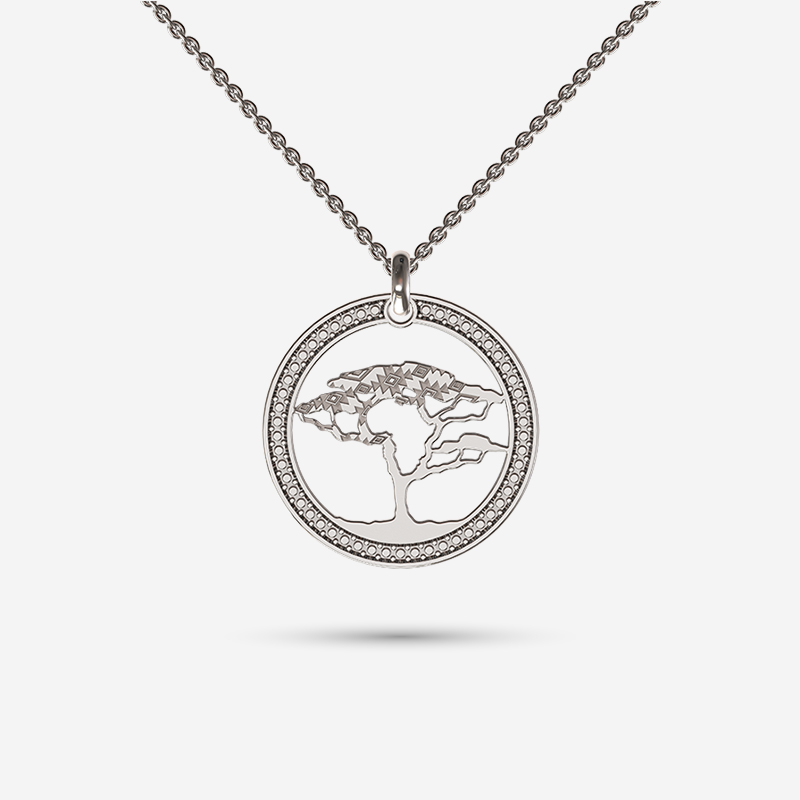 Like a diamond african tree of life necklace in sterling silver