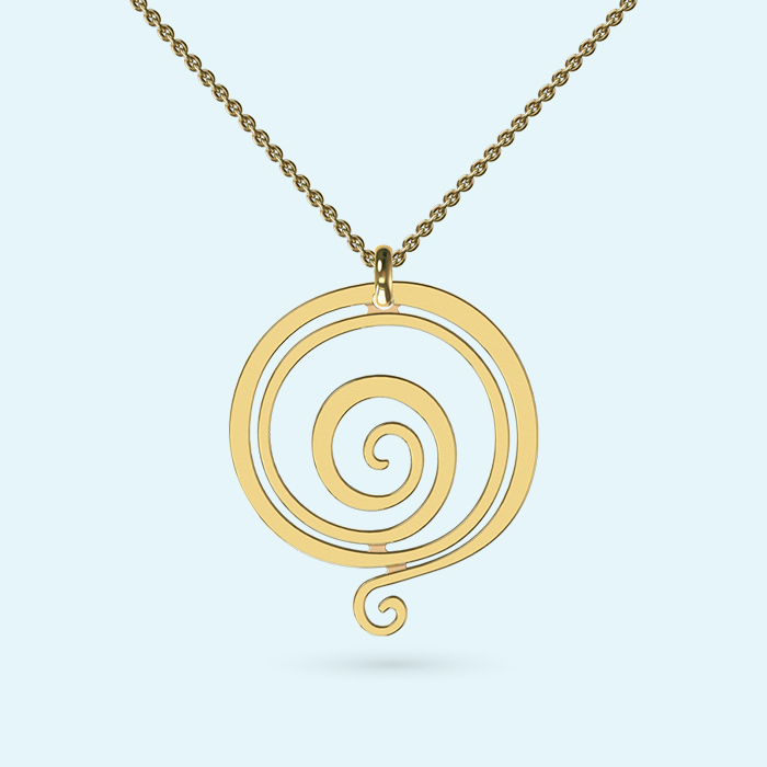 Gold Symbol of Gratitude Necklace by Memi Jewellery