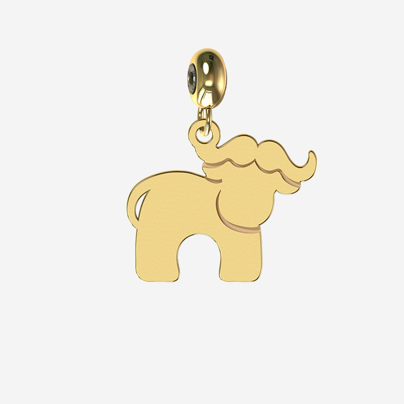 Buffalo Charm in gold by Memi Jewellery
