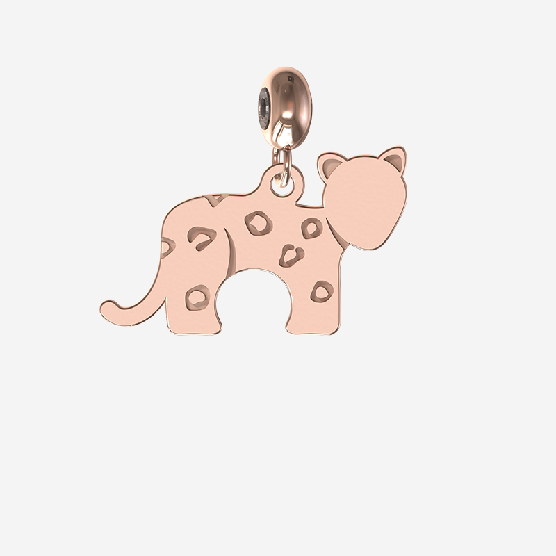Leopard Charm in Rose Gold