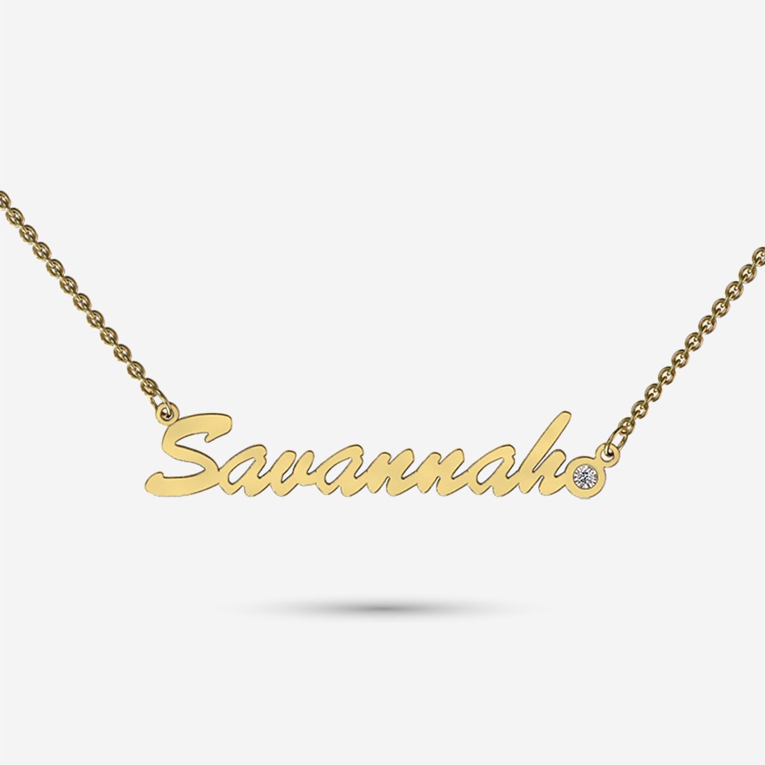 Classic name necklace in solid gold