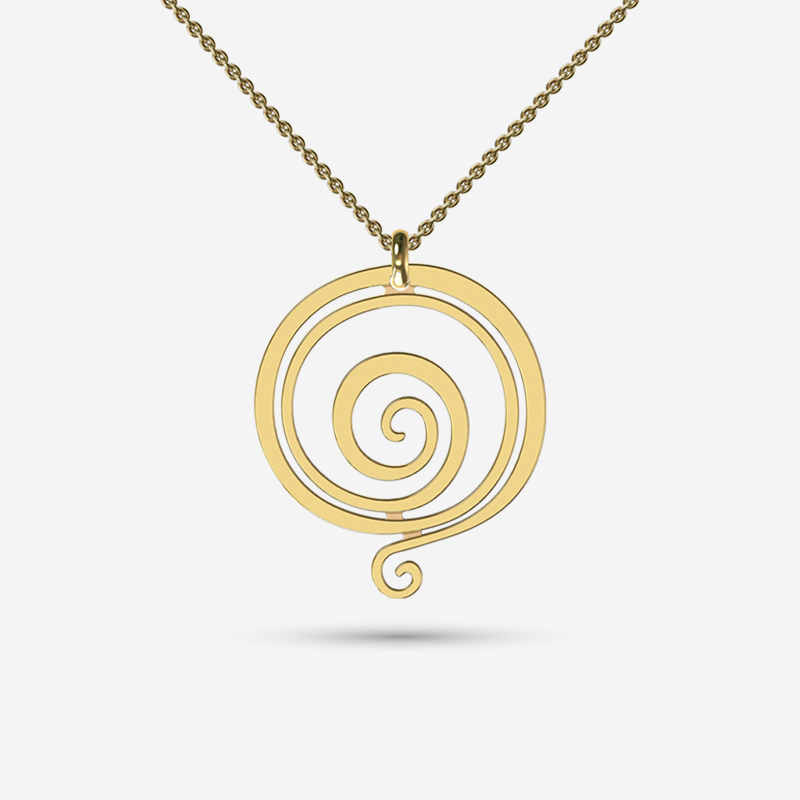 Gold Symbol of Gratitude Necklace by Memi Jewellery