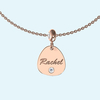 Rersonalised rose gold pebble charm