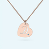 Heart pendant Initial Necklace