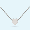 Heart Necklace with June birthstone