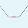 Curved Bar Necklace and Diamond Accent