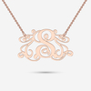 Rose Gold Monogram Necklace