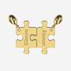 Breakable puzzle charm in solid gold