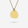 Solid gold pebble pendant on a necklace engraved with a graphic of your choice