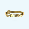 Gold Name ring customised with your name by memi jewellery