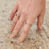 Single Stackable Name rings in Gold by Memi Jewellery
