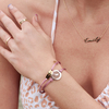 Single Stackable name ring in Gold by memi jewellery
