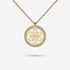 Diamond seed of life necklace surrounded by genuine diamonds