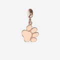 My best friend paw print charm in solid gold