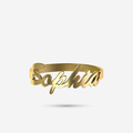 Gold Name ring customised with your name by memi jewellery