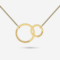 interlocking Rings necklace in solid gold