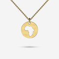 Africa Motif Necklace in yellow gold