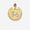 Personalized Cycling Charm in Gold