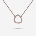Diamond Pebble Necklace in Rose Gold
