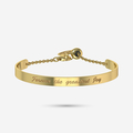 Gold Personalised Baby Bracelet by Memi Jewellery