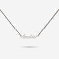 Petite name necklace in sterling silver