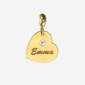 Engraved heart charm