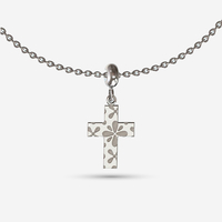 Collectable Charm necklace with cross in sterling silver