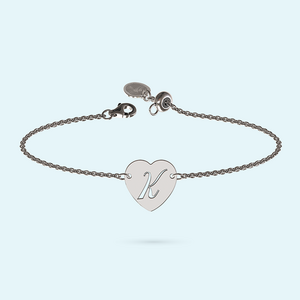 Initial heart bracelet
