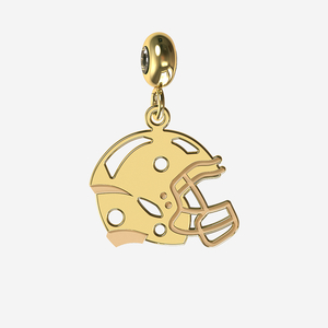 NFL helmet charm yellow gold