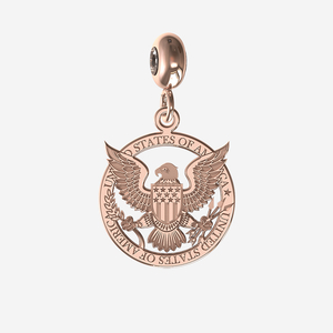 rse gold US coats of arms charm
