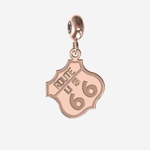rose gold route 66 charm