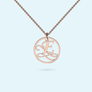 9kt Rose Gold Initial Necklace