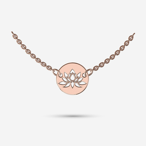 mini lotus flower necklace