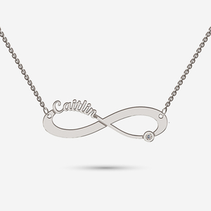 Infinity necklace with your name cut out
