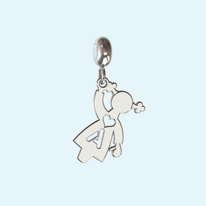 Little girl charm with initial