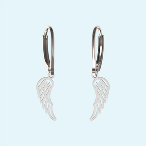 Angel wing earrings in sterling silver