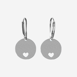 Heart Cut out Earrings in gold or silver