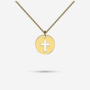 Cross Motif Necklace in yellow gold