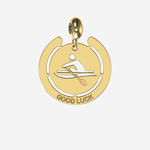 Personalised Rowing Charm in Gold