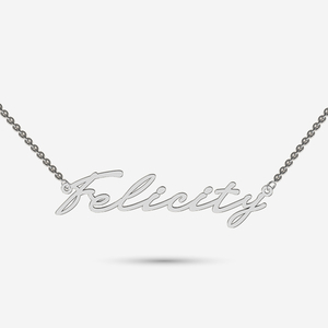 classic signature name necklace in sterling silver