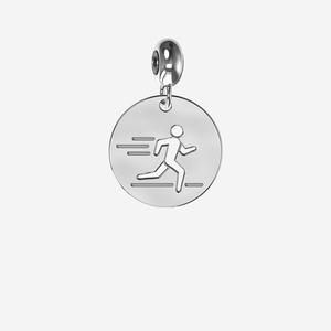 Jogging Charm in Silver