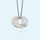 Silver designer circles with name engraved as a necklace
