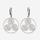 White gold cycle of life earrings