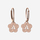 Personailised flower intial earring in Rose Gold