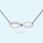 Silver Infinity Necklace with May birthstone