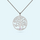 Sterling silver tree of life necklace set with June birthstone